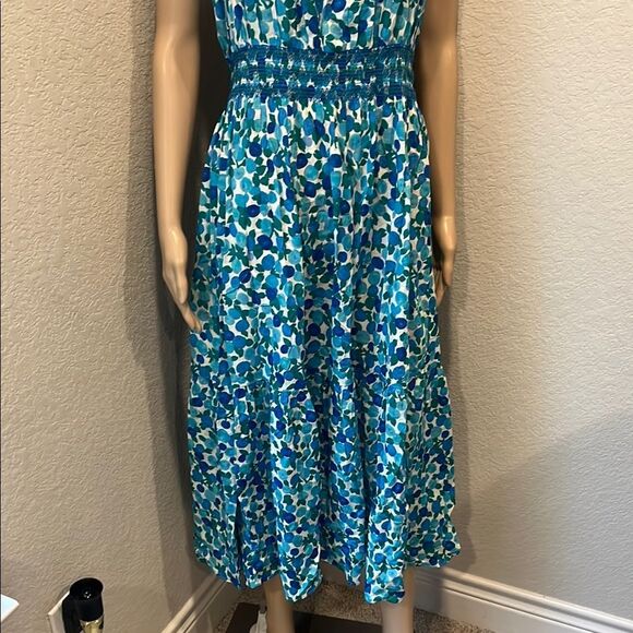 J.Crew-Blue Floral Midi Dress - Picture 8 of 11